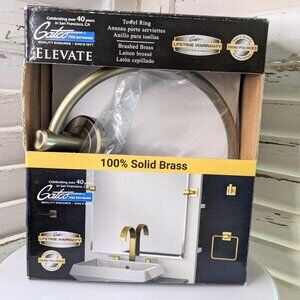 Gatco Elevate Towel Ring in Brushed Brass 100% Solid Brass Model 4062